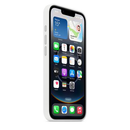 નવો iPhone 16e સિલિકોન કેસ - સફેદ 